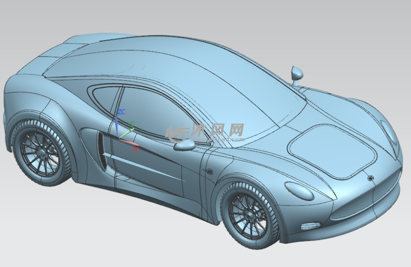 跑车私家轿车ug三维造型
