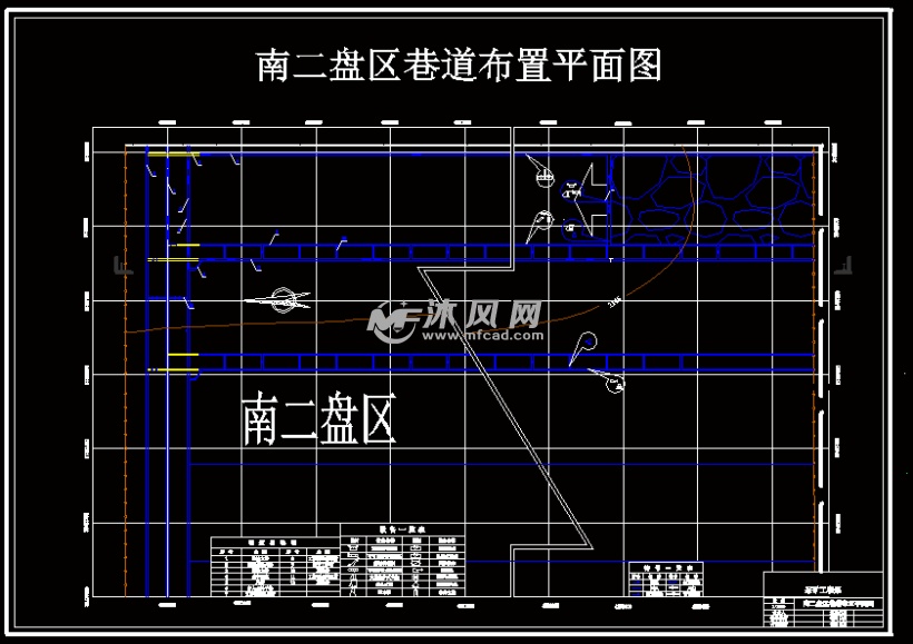 南二盘区巷道布置平面图