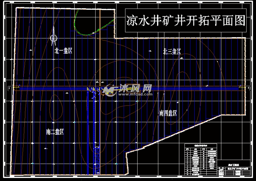 凉水井矿井开拓平面图