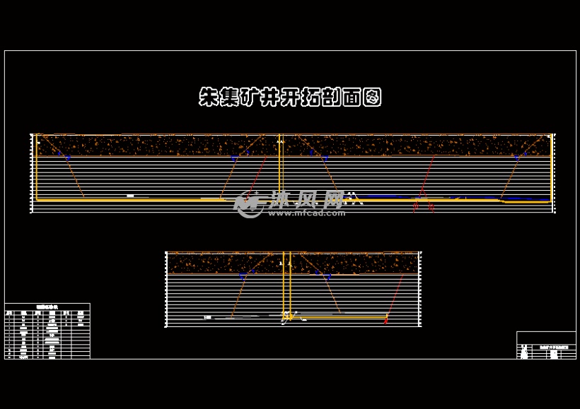 金矿井剖面图图片