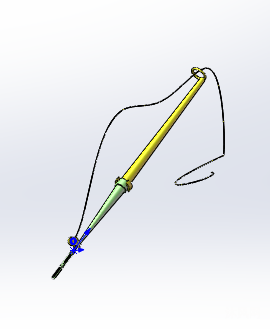 solidworks钓鱼竿图纸