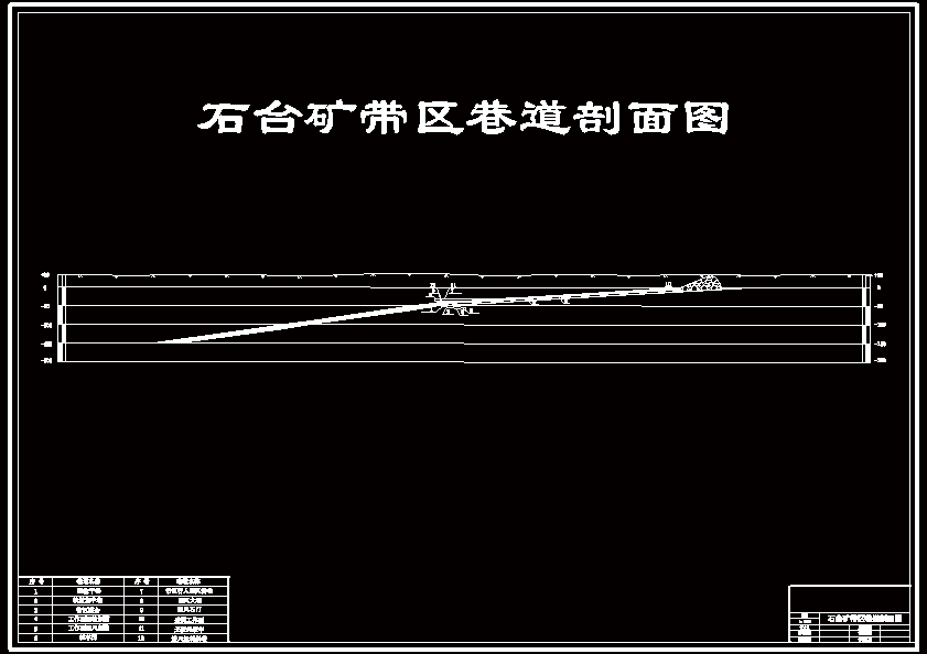 石台矿带区巷道剖面图