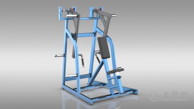 健身卧推架设计-运动器材图纸-沐风网