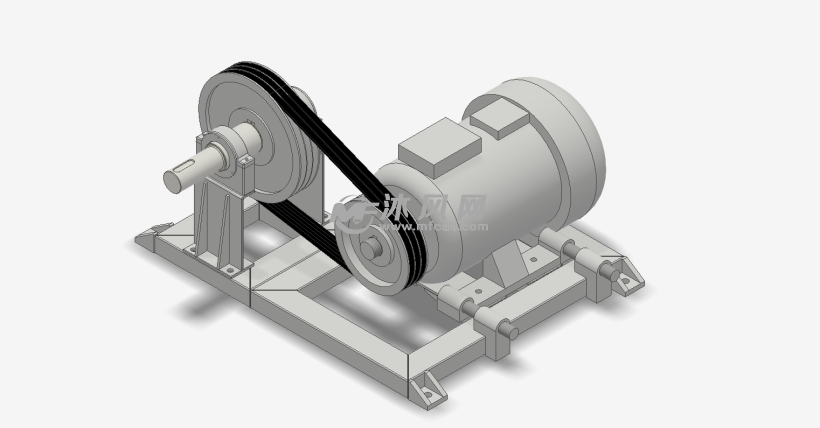 皮带传动结构 - 传动件图纸 - 沐风网