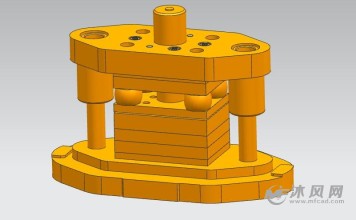 圆垫片复合模设计图-冲压模具图纸-沐风网