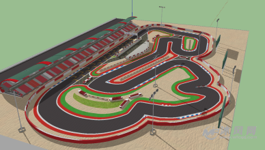 迷你赛车场模型