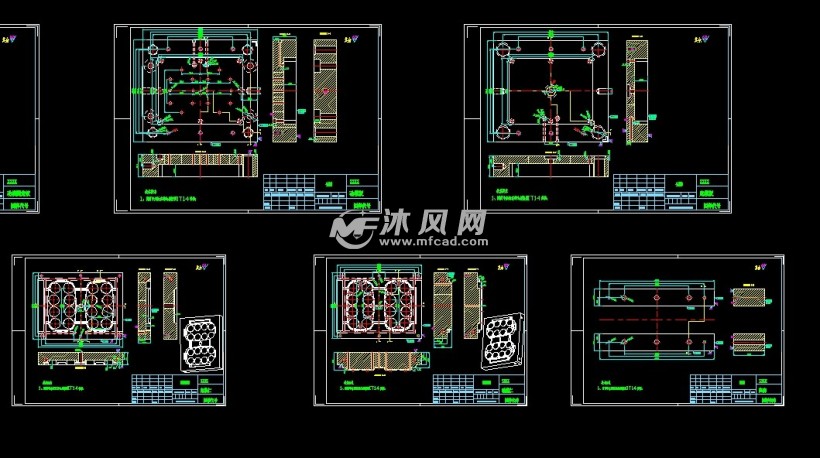 定模板-动模板-型腔-型芯