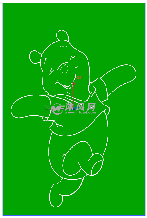 UG12 平面刻小熊图案编程案例