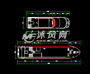 小游艇室内设计 - cad建筑图纸 - 沐风网