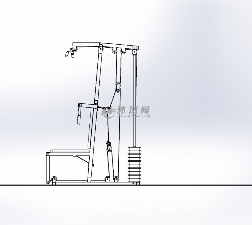 多功能健身器材三维设计