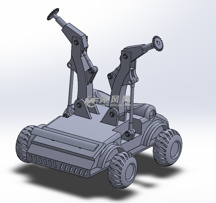 适应于垄作的小型除草机器人 - 农业机械图纸 - 沐风网