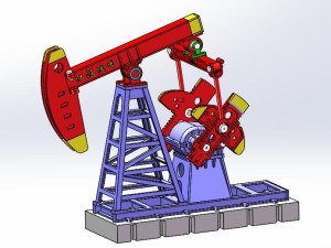 3d打印模型-游梁式抽油机