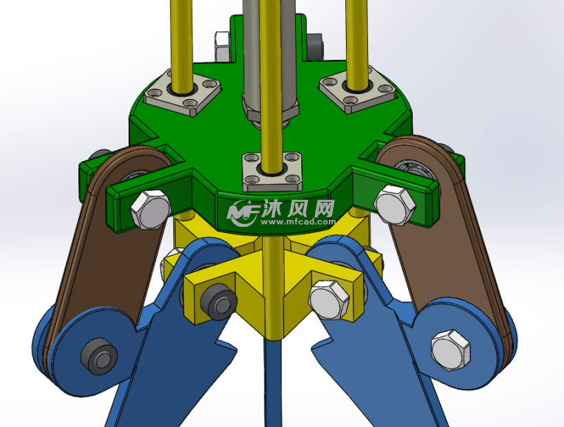 三爪夹紧机构sw模型