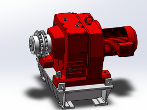 减速电机驱动链轮的装置