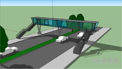 公路过街人行天桥设计模型