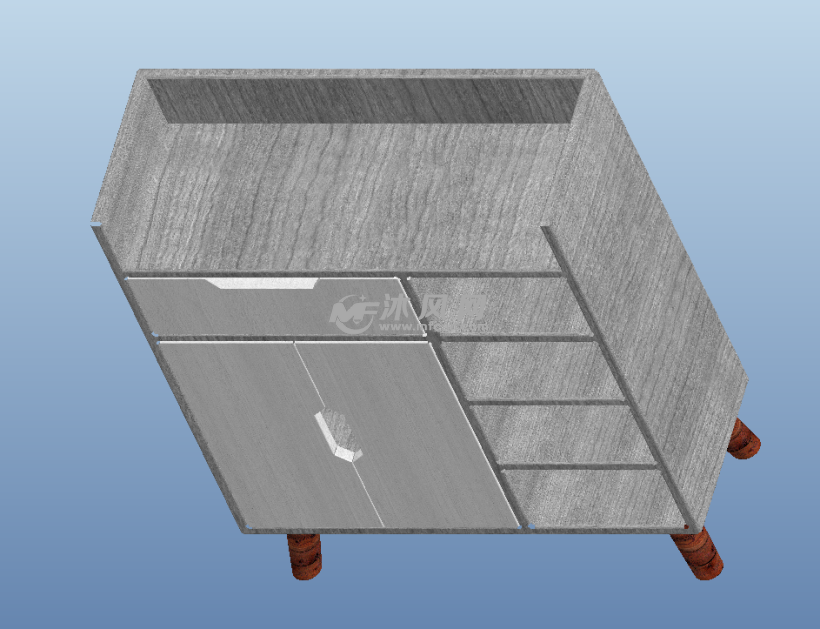简单鞋柜模型三维