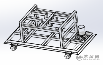 轨道行走小车模型-专用车图纸-沐风网