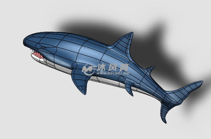 鲨鱼玩具模型三维