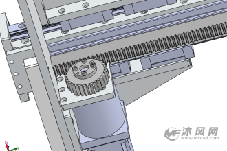 齒輪齒條長行程直線模組-機床附件圖紙-沐風網