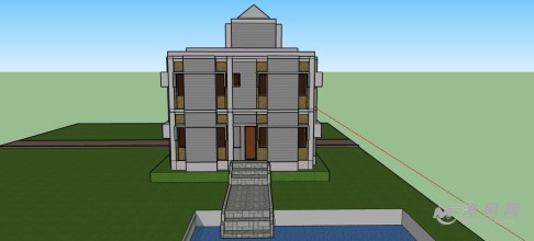 农村住房正视图