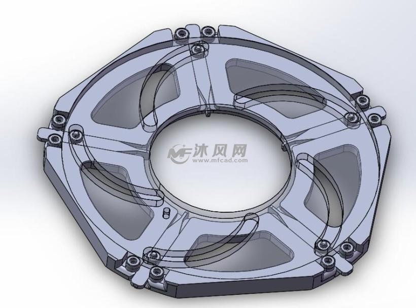 機械等分縮口盤收縮盤 - 衝壓模具圖紙 - 沐風網