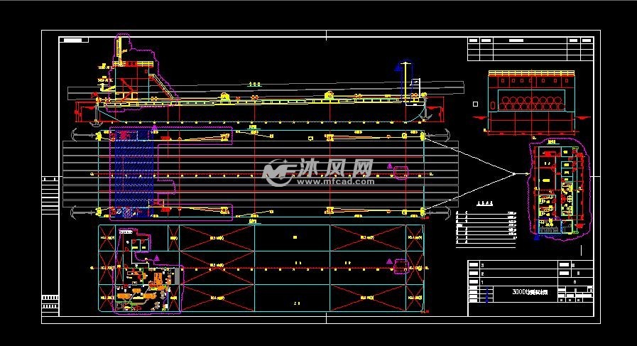 3000t方型驳船总布置图
