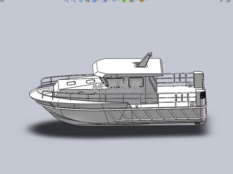 测量船快艇设计模型