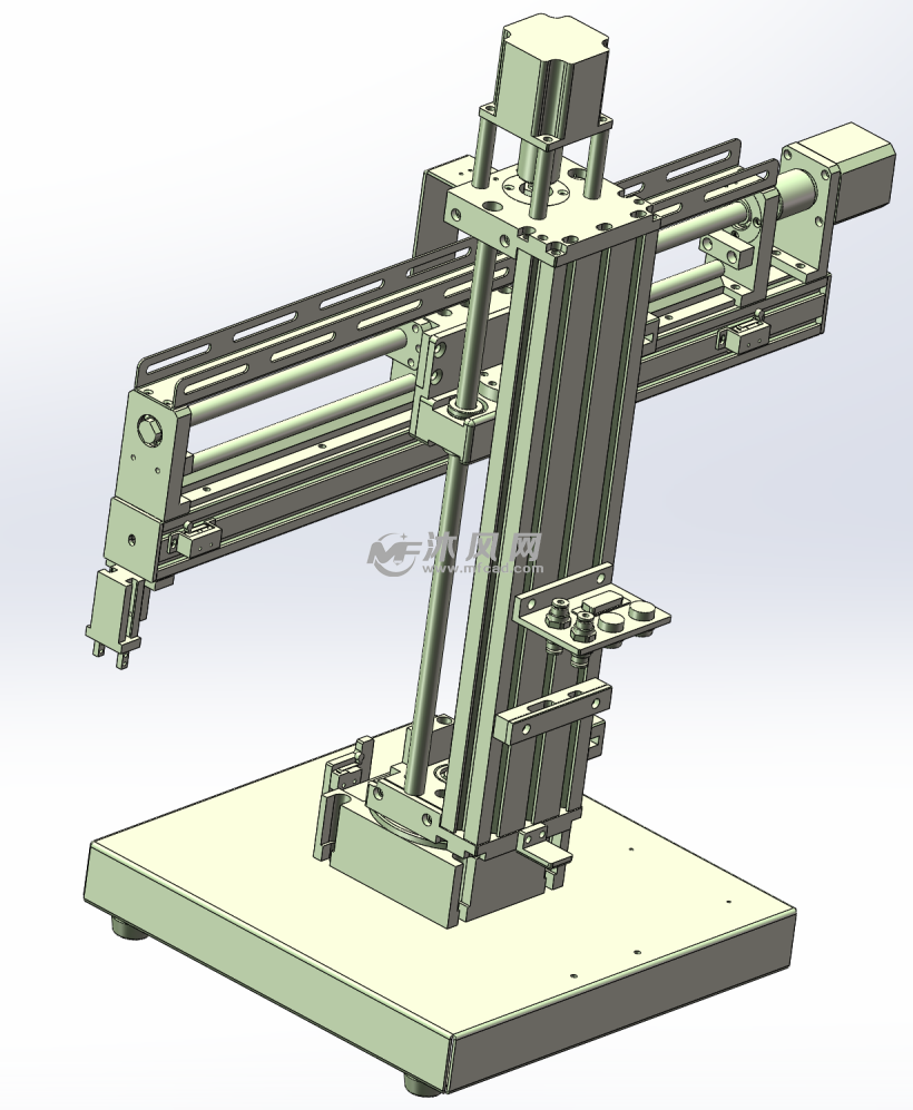 圆柱坐标机械手sw模型 - 机器人模型图纸 - 沐风网