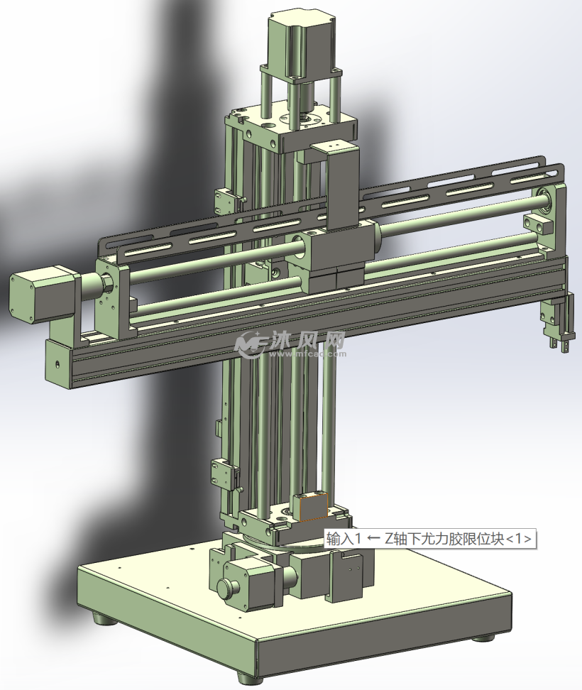 圆柱坐标机械手sw模型 - 机器人模型图纸 - 沐风网