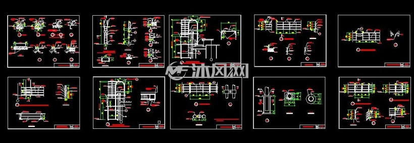 各种设备用焊接楼梯,爬梯制作结构图 - 建筑模型图纸 - 沐风网