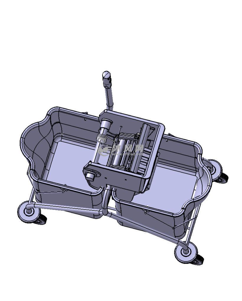 手推式垃圾桶俯视图