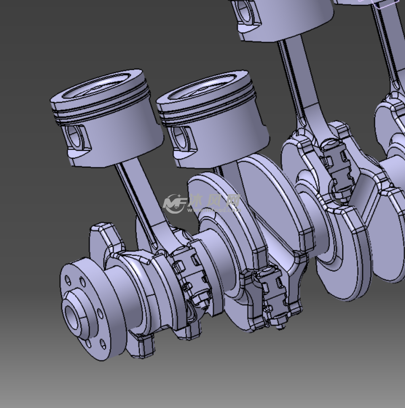 v6发动机曲柄连杆机构 - 传动件图纸 - 沐风网