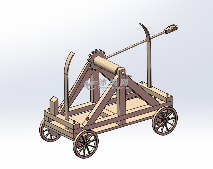 投石車solidworks建模