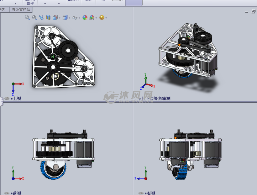 电动转向轮(急转)设计模型三视图