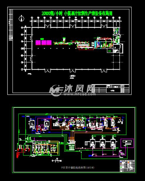 10吨20000瓶果汁饮料生产线 - 设计方案图纸 - 沐风网