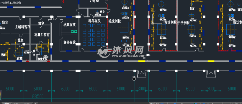 片剂生产车间平面布置图