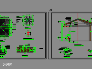 美人靠坐凳及防腐木亭子设计图纸