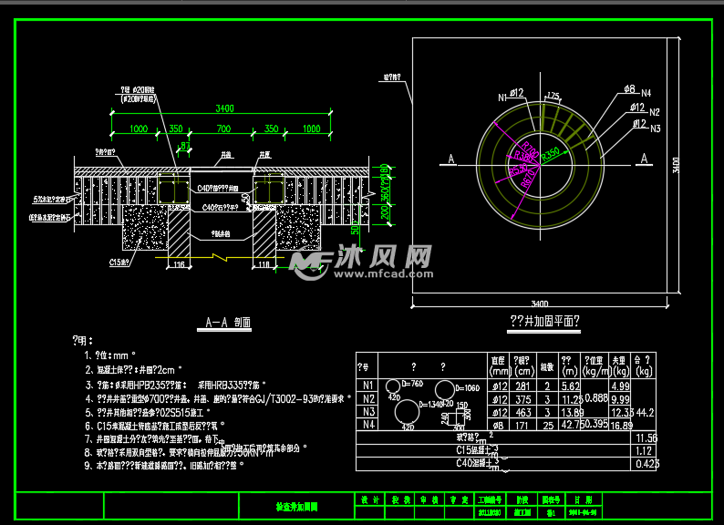 检查井加固平面图