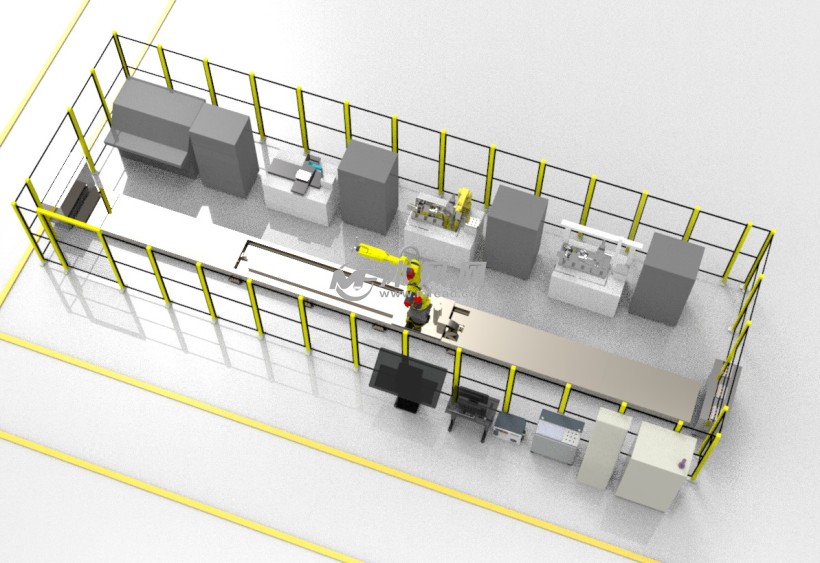 数控车床自动化加工俯视