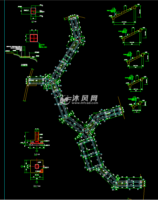 山体木栈道 平面图