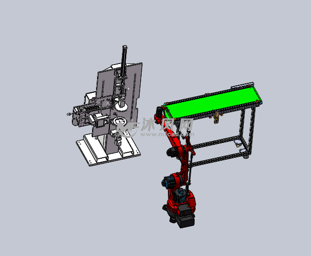 电饭锅切边自动上下料机构正面
