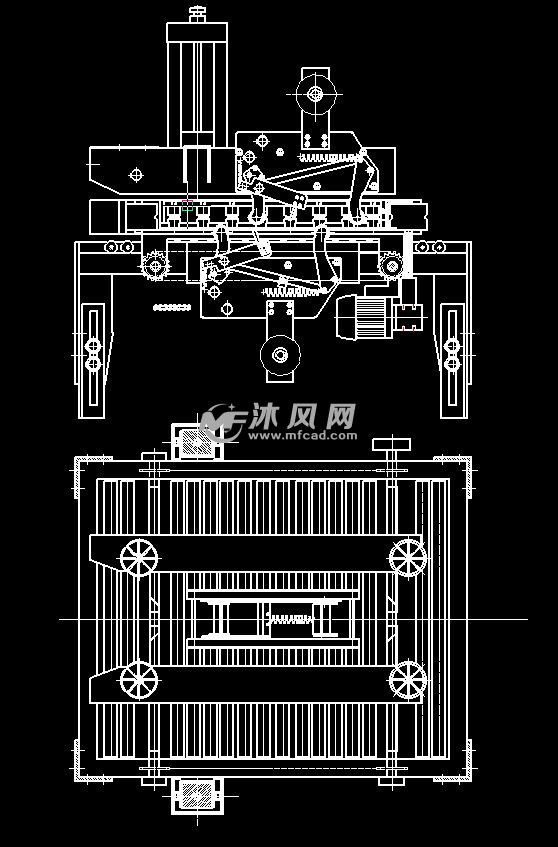 封箱机机芯机加工图纸图片