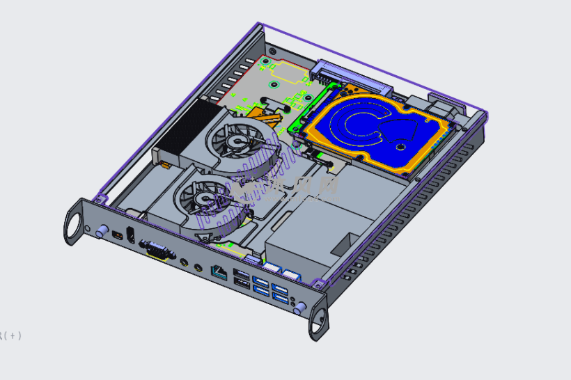 音视频存储设备整机钣金结构设计3d图纸