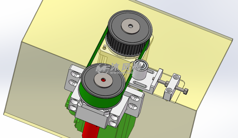 同步带传动涨紧机构