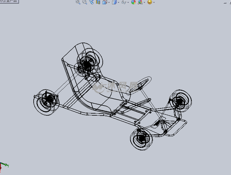 赛车玩具卡丁车设计模型 