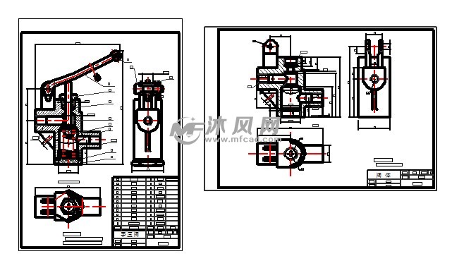 手压阀图纸cad - 阀体图纸 - 沐风网