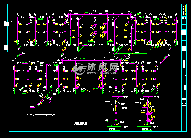 某办公楼散热器采暖系统