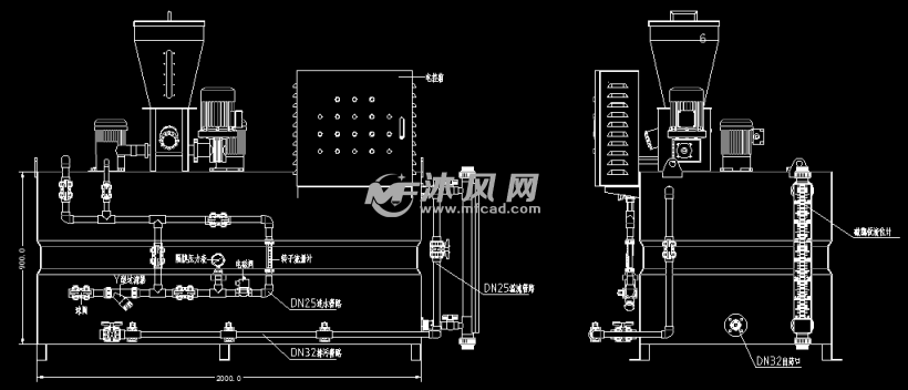 这套图纸中包含50l加药漏斗(干粉输送装置)的制作图这是每块钣金焊接