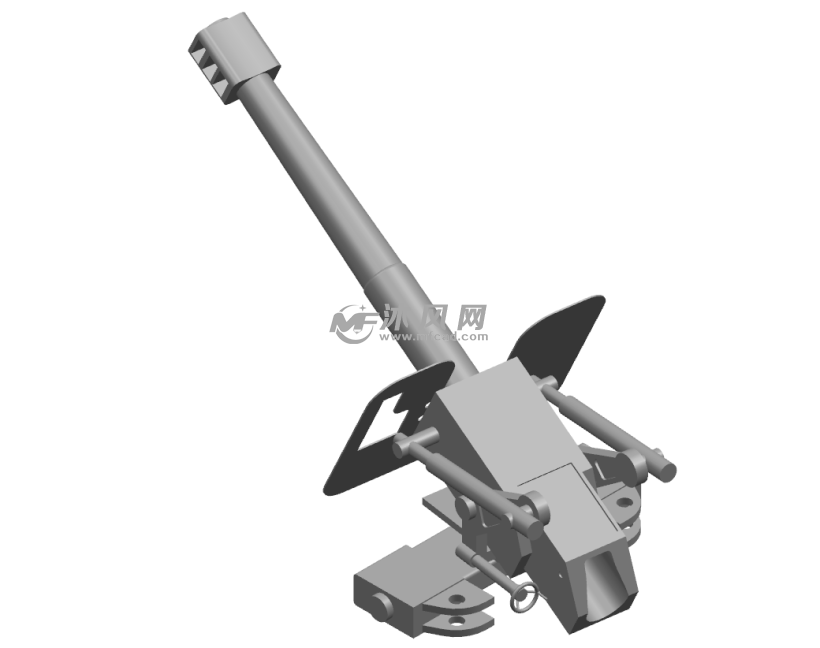 高射炮火炮 - 军工模型图纸 - 沐风网