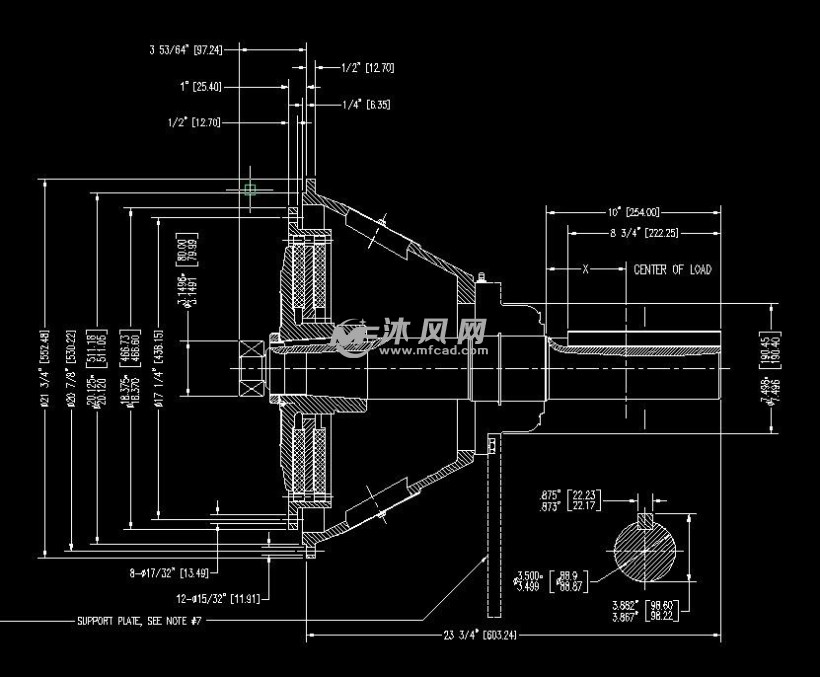 1號14康明斯飛輪離合器圖紙